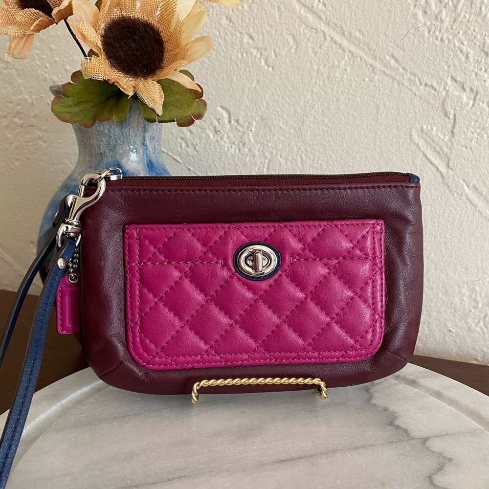 Coach Park Quilted Medium Wristlet